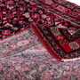 Hamadan Persian Rug 9x3 ft - Semi Antique Afshan Red, Blue Hand Knotted | corner detail | SKU 112143