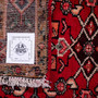 Hamadan Persian Rug 10x3 ft - Semi Antique Medallion (Toranj), Herati (Mahi) Madder Red, Navy Blue, Cream Hand Knotted | full view | SKU 112144