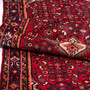 Hamadan Persian Rug 10'0" x 3'9" - Semi Antique Afshan Red, Blue Hand Knotted | detail view | SKU 112144