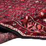 Hosseinabad Persian Rug 10x3 ft - Semi Antique Medallion Toranj, Herati Mahi Madder Red, Crimson, Ivory Hand Knotted | detail view | SKU 112145