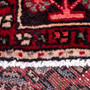 Hosseinabad Persian Rug 10'2" x 3'9" - Semi Antique Medallion Crimson, Ivory Hand Knotted | pile detail | SKU 112145