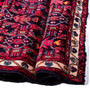 Hamadan Persian Rug 10x3 ft - Semi Antique Afshan Red, Blue Hand Knotted | detail view | SKU 112147