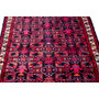 Hamadan Persian Rug 10x3 ft - Semi Antique Afshan Red, Blue Hand Knotted | back view | SKU 112147