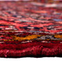 Hamadan Persian Rug 9'8" x 3'8" - Semi Antique Afshan Red, Blue Hand Knotted | side view | SKU 112148