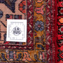 Hamadan Persian Rug 9x3 ft - Semi Antique Afshan Red, Blue Hand Knotted | full view | SKU 112148