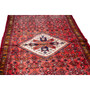 Hamadan Persian Rug 9x3 ft - Semi Antique Afshan Red, Blue Hand Knotted | back view | SKU 112148
