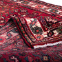 Hosseinabad Persian Rug 10'3" x 3'11" - Semi Antique Medallion Crimson, Ivory Hand Knotted | corner detail | SKU 112150