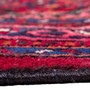 Shiraz Persian Rug 11'2" x 3'11" - Semi Antique Geometric Blue, Red Hand Knotted | side view | SKU 112151