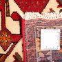 Shiraz Persian Rug 10'2" x 5'1" - Semi Antique Medallion Geometric Madder Red, Cream, Navy Blue Hand Knotted | full view | SKU 110022