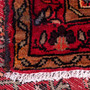Hosseinabad Persian Rug 10'1" x 3'9" - Semi Antique Medallion Crimson, Ivory Hand Knotted | pile detail | SKU 112152