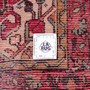Hosseinabad Persian Rug 10x3 ft - Semi Antique Medallion Crimson, Ivory Hand Knotted | full view | SKU 112152