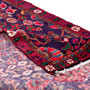 Hamadan Persian Rug 8x3 ft - Semi Antique Afshan All-Over, Herati Mahi Dark Red, Navy Blue, Burgundy Hand Knotted | corner detail | SKU 112154