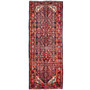 Hamadan Persian Rug 9x3 ft - Semi Antique Afshan Red, Blue Hand Knotted | front view | SKU 112155