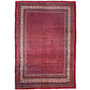 Botemir Persian Rug 10'6" x 6'11" - Semi Antique Medallion Crimson, Red Hand Knotted | front view | SKU 112157