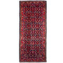 Arak Persian Rug 10x4 ft - Semi Antique Medallion Crimson, Red Hand Knotted | front view | SKU 112158