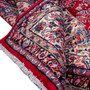 Hamadan Persian Rug 12'8" x 9'2" - Semi Antique Afshan Red, Blue Hand Knotted | detail view | SKU 112160