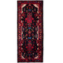 Hamadan Persian Rug 11'10" x 8'6" - Semi Antique Afshan Red, Blue Hand Knotted | front view | SKU 112162