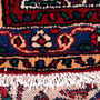 Mehraban Persian Rug 11x9 ft - Semi Antique Medallion Toranj, Herati Mahi Madder Red, Navy Blue, Ivory Hand Knotted | pile detail | SKU 112163
