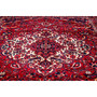 Bakhtiari Persian Rug 10x6 ft - Semi Antique Medallion Blue, Crimson Hand Knotted | back view | SKU 112164