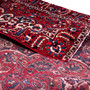 Bakhtiari Persian Rug 10'8" x 6'4" - Semi Antique Medallion Blue, Crimson Hand Knotted | corner detail | SKU 112164