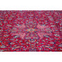 Kashan Persian Rug 14x10 ft - Antique Medallion Crimson, Navy Blue Hand Knotted | side view | SKU 112165