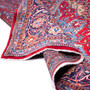 Sarouk Persian Rug 11'12" x 8'2" - Semi Antique Medallion Red, Blue Hand Knotted | detail view | SKU 112166