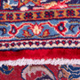 Sarouk Persian Rug 11x8 ft - Semi Antique Medallion Red, Blue Hand Knotted | pile detail | SKU 112166