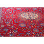 Sarouk Persian Rug 11x8 ft - Semi Antique Medallion Red, Blue Hand Knotted | back view | SKU 112166