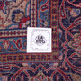 Sarouk Persian Rug 11x8 ft - Semi Antique Medallion Red, Blue Hand Knotted | full view | SKU 112166
