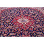 Kashan Persian Rug 10'12" x 8'2" - Semi Antique Medallion Crimson, Navy Blue Hand Knotted | back view | SKU 112168
