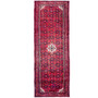 Mahal Persian Rug 13x9 ft - Semi Antique Herati (Mahi), Medallion (Toranj) Red, Madder Red, Navy Blue Hand Knotted | front view | SKU 112171