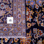 Kashan Persian Rug 13'5" x 9'9" - Semi Antique Medallion Crimson, Navy Blue Hand Knotted | full view | SKU 112172