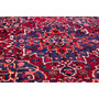 Bakhtiari Persian Rug 9'2" x 8'10" - Semi Antique Medallion Blue, Crimson Hand Knotted | back view | SKU 112173