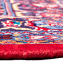 Sarouk Persian Rug 10x7 ft - Semi Antique Medallion (Toranj), Shah Abbasi Madder Red, Navy Blue, Ivory Hand Knotted | side view | SKU 112174