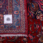 Sarouk Persian Rug 12'8" x 9'8" - Semi Antique Medallion Red, Blue Hand Knotted | full view | SKU 112177