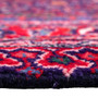 Arak Persian Rug 12x9 ft - Semi Antique Herati (Mahi), Afshan (All-Over) Dark Red, Navy Blue, Crimson Hand Knotted | side view | SKU 112178