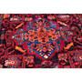 Nahavand Persian Rug 10'8" x 5'8" - Semi Antique Medallion Navy Blue, Red Hand Knotted | side view | SKU 112179