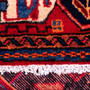 Nahavand Persian Rug 10x5 ft - Semi Antique Medallion Toranj Herati Mahi Dark Red Madder Red Navy Blue Hand Knotted | pile detail | SKU 112179