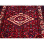 Hosseinabad Persian Rug 6x3 ft - Semi Antique Medallion (Toranj), Herati (Mahi) Crimson, Ivory, Navy Blue Hand Knotted | back view | SKU 112182