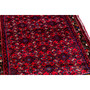 Hosseinabad Persian Rug 7x3 ft - Semi Antique Herati (Mahi), Geometric Crimson, Navy Blue, Ivory Hand Knotted | side view | SKU 112183