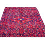 Hosseinabad Persian Rug 9'1" x 3'9" - Semi Antique Medallion Crimson, Ivory Hand Knotted | side view | SKU 112188