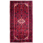 Hosseinabad Persian Rug 9x5 ft - Semi Antique Medallion Crimson, Ivory Hand Knotted | front view | SKU 112189