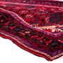 Hosseinabad Persian Rug 9x5 ft - Semi Antique Medallion Toranj, Herati Mahi Crimson, Dark Red, Navy Blue Hand Knotted | corner detail | SKU 112189