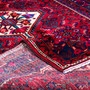 Malayer Persian Rug 9'10" x 5'3" - Semi Antique Medallion Red, Blue Hand Knotted | corner detail | SKU 112190