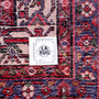 Songhor Persian Rug 9x3 ft - Semi Antique Medallion Toranj, Herati Mahi Madder Red, Burgundy, Navy Blue Hand Knotted | full view | SKU 112192