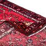 Hamadan Persian Rug 9'6" x 3'11" - Semi Antique Afshan Red, Blue Hand Knotted | corner detail | SKU 112193
