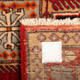 Meshkin Persian Rug 10'8" x 3'10" - Semi Antique Medallion Geometric Madder Red, Crimson, Navy Blue Hand Knotted | full view | SKU 110027