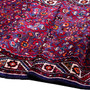 Hamadan Persian Rug 10x3 ft - Semi Antique Afshan Red, Blue Hand Knotted | detail view | SKU 112195