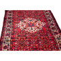 Hamadan Persian Rug 10'6" x 3'7" - Semi Antique Afshan Red, Blue Hand Knotted | back view | SKU 112196