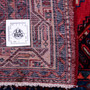 Hamadan Persian Rug 13x3 ft - Semi Antique Afshan Red, Blue Hand Knotted | full view | SKU 112197